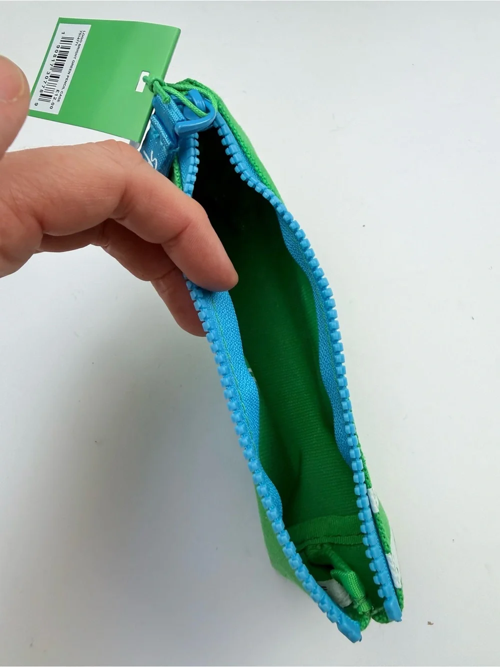 Harrods Green Canvas Pouch zippered case